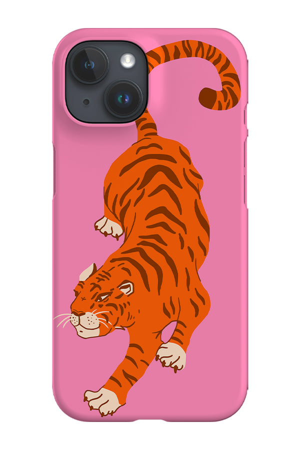 Large Tiger Phone Case (Pink)