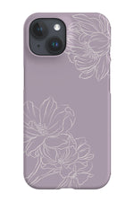 Classic Botanicals Peonies Phone Case (Lilac White)