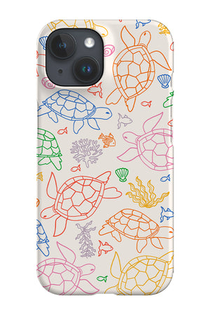 Line Art Turtle Phone Case (Rainbow) | Harper & Blake