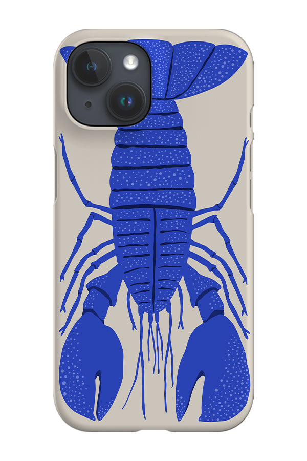 Lobster Placement iPhone Phone Case (Off White Blue)