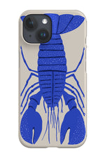 Lobster Placement Phone Case (Off White Blue)