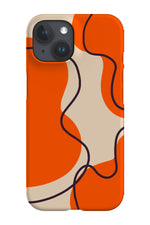 Minimalist Abstract Lines Phone Case (Orange)