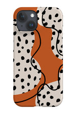 Minimalist Abstract Dots Phone Case (Orange)