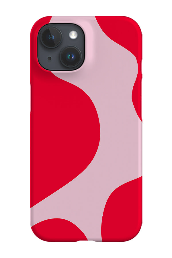 Oversized Cow Spots Phone Case (Red)