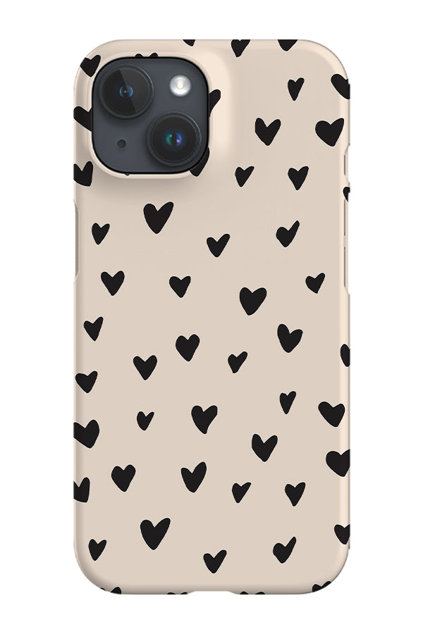 Hearts Phone Case (Cream)