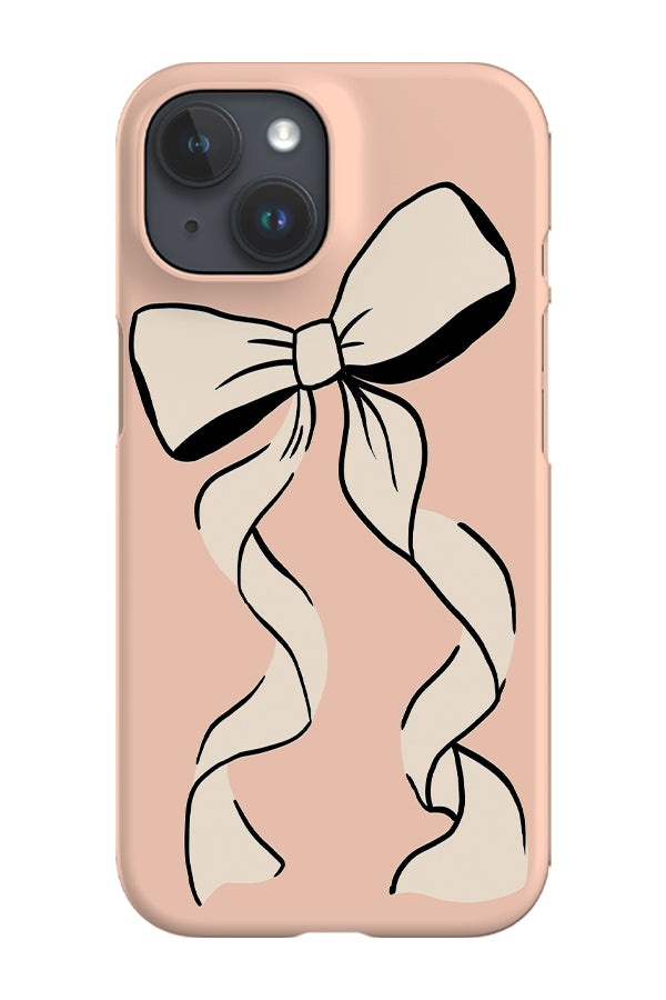 Ribbon Bow Phone Case (Peach Pink)