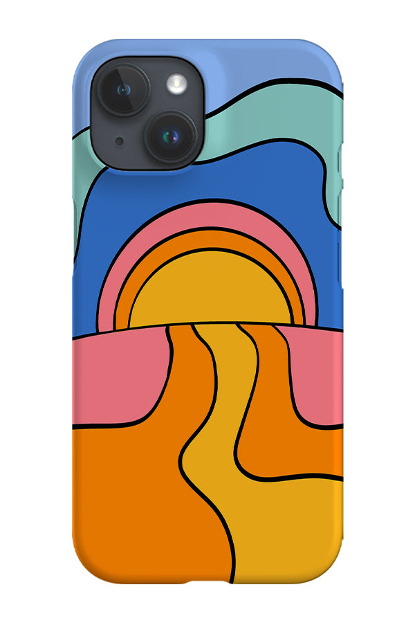 Wavy 70s Sunrise Phone Case (Colourful)