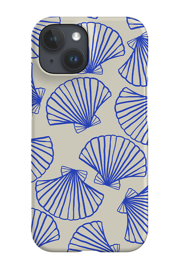 Shell Scatter Lines Phone Case (Off White Blue)