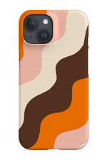 Swirly Rainbow Phone Case (Brown Orange)