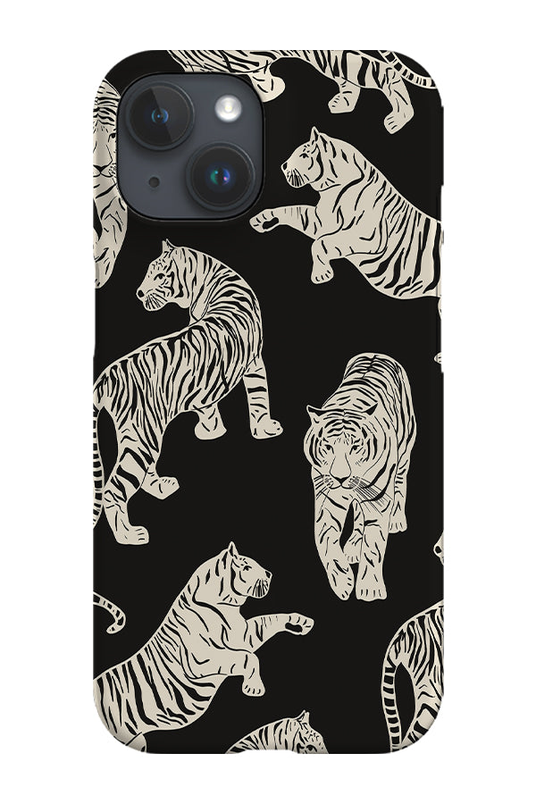 Tigers Pattern Phone Case (Black Cream)