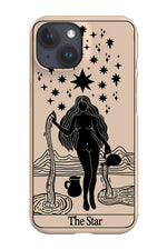 The Star Tarot Card Phone Case (Beige Black)