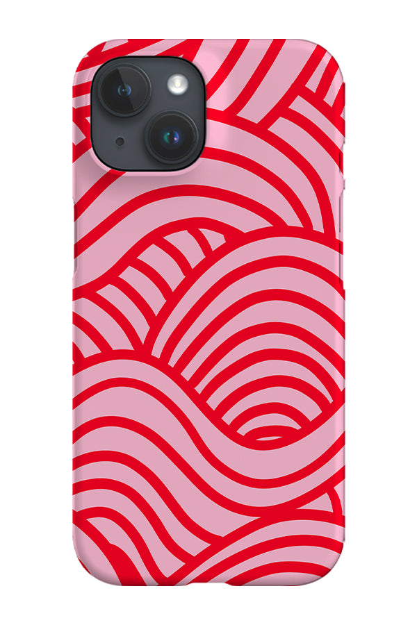 Two Tone Swirls Phone Case (Pink Red)
