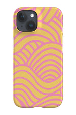 Two Tone Swirls Phone Case (Pink Yellow)