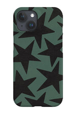 Vintage Large Stars Phone Case (Green Black)