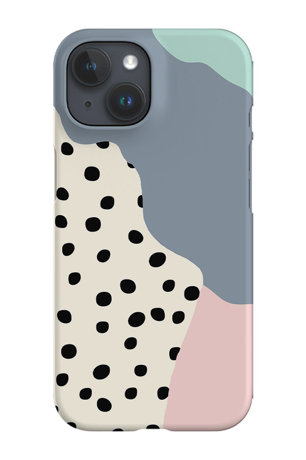 Wavy Shapes & Small Dots Phone Case (Muted Pastel)