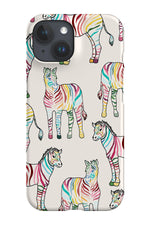 Rainbow Zebra Phone Case (Cream)