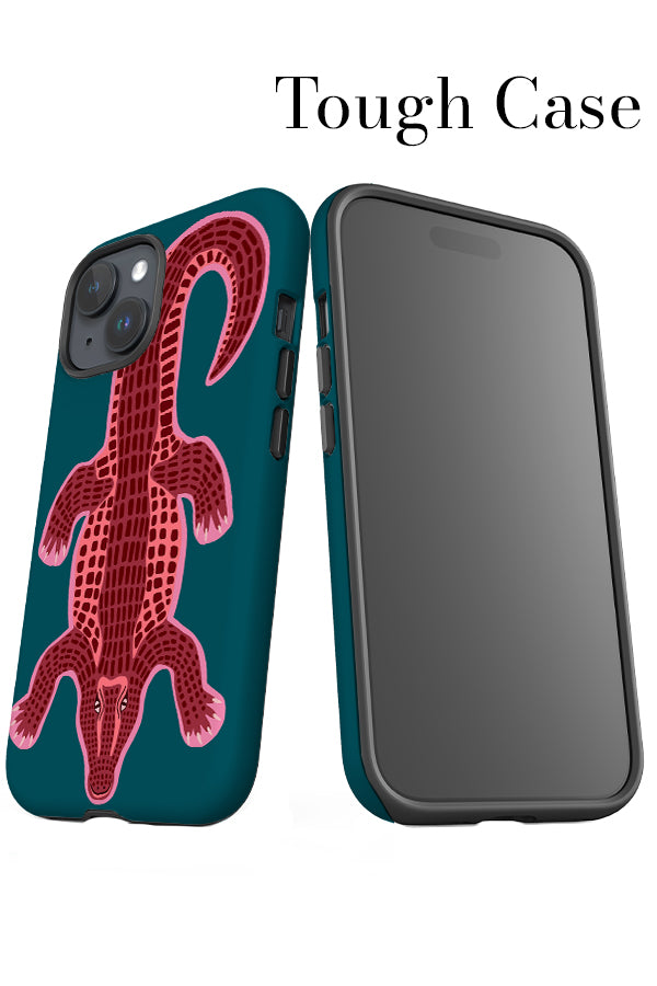 Colourful Crocodile iPhone Phone Case (Teal) Colourful Crocodile iPhone Phone Case (Teal)