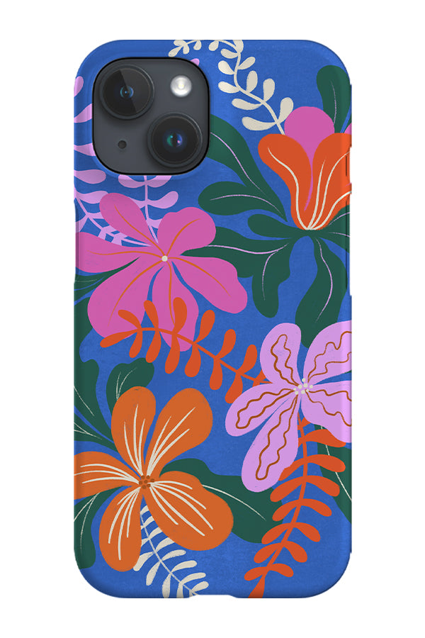 Abstract Botanical Flowers Phone Case (Blue Pink) | Harper & Blake