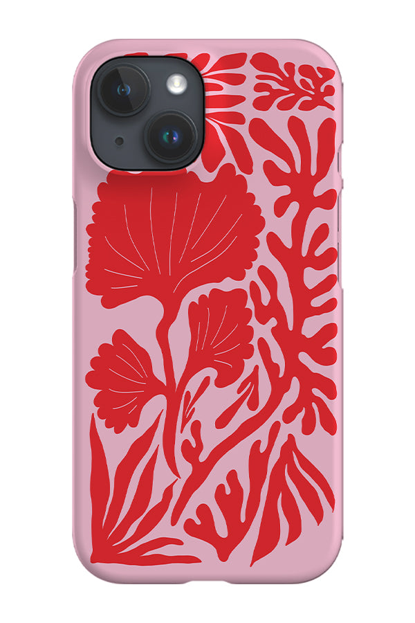 Abstract Coral Reef Phone Case (Pink Red)