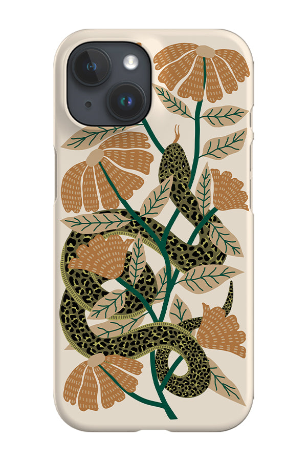 【Harper & Blake】UK発！手帳型スマホケース Snake Floral/蛇花 Snake & Florals Phone Case (Natural) | Harper & Blake