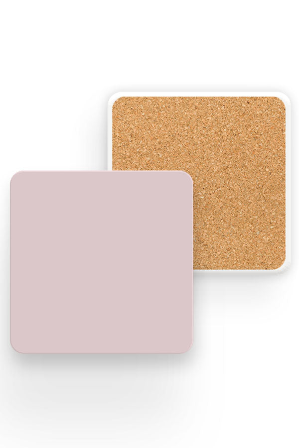 Light Pink Plain Block Colour Drinks Coaster | Harper & Blake