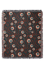 Eyeballs By Jackie Tahara Jacquard Woven Blanket (Black)