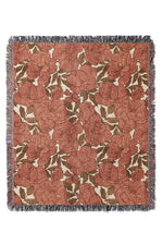 Floribunda By Amy MacCready Jacquard Woven Blanket (Red)