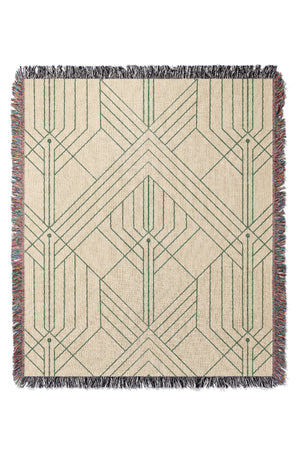 George By Amy MacCready Jacquard Woven Blanket (Beige) | Harper & Blake