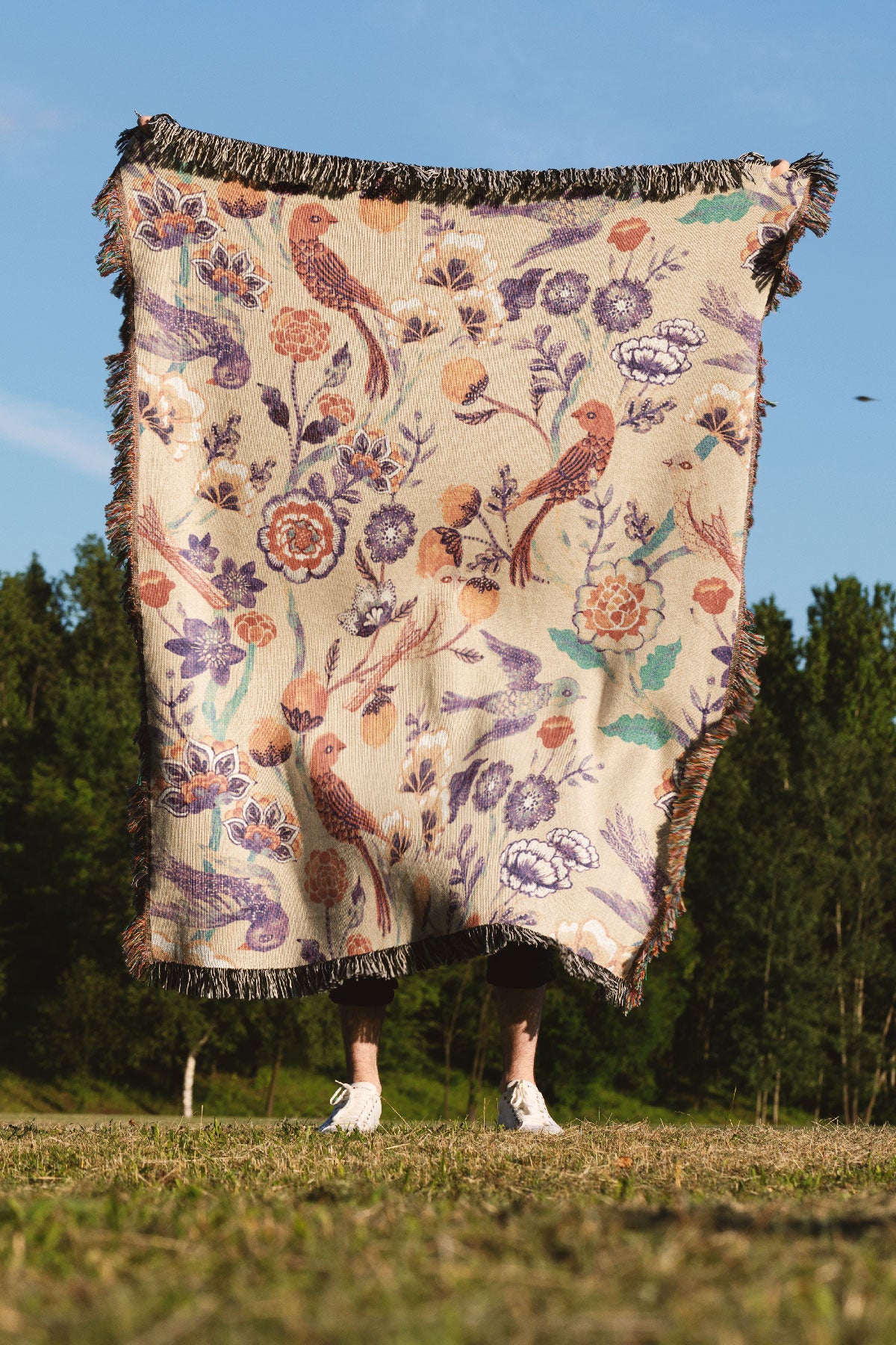Indian Chintz by Cecilia Mok Jacquard Woven Blanket | Harper & Blake
