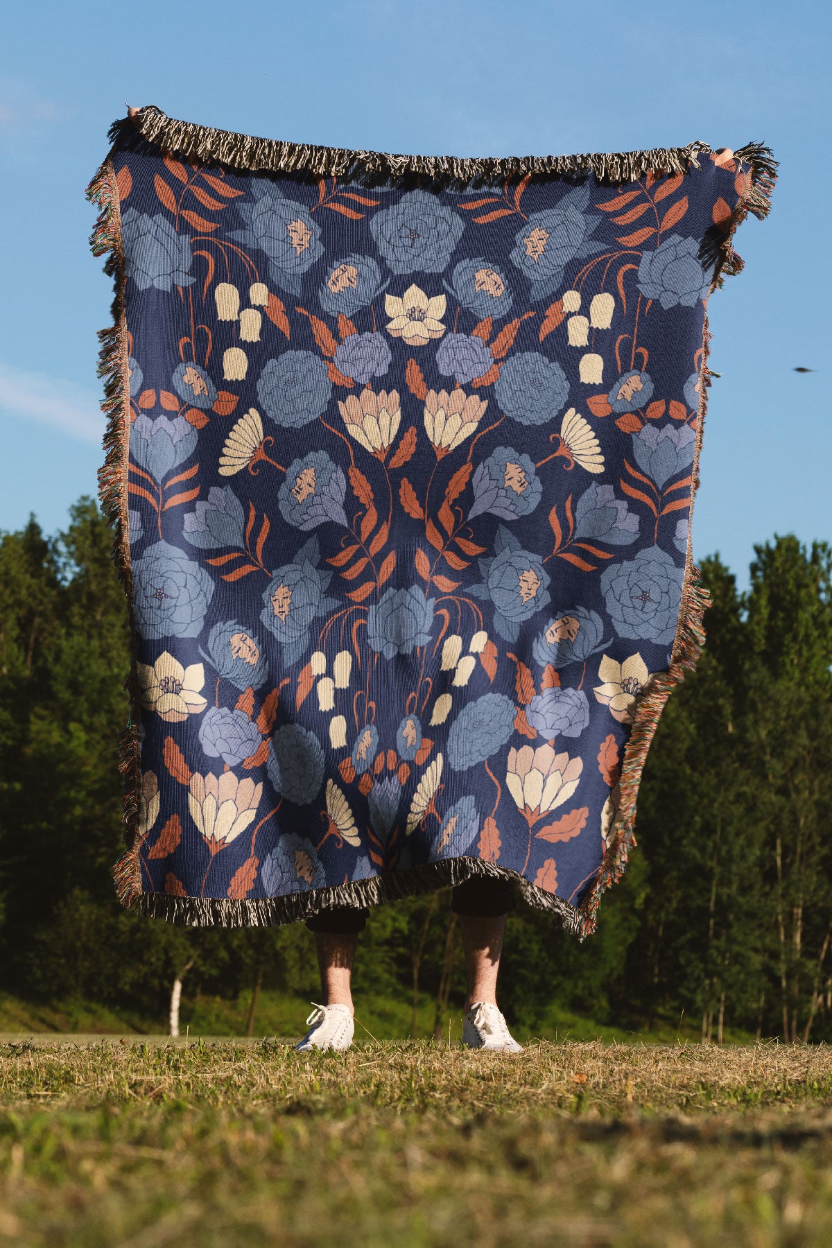 Mystery Garden by Cecilia Mok Jacquard Woven Blanket | Harper & Blake