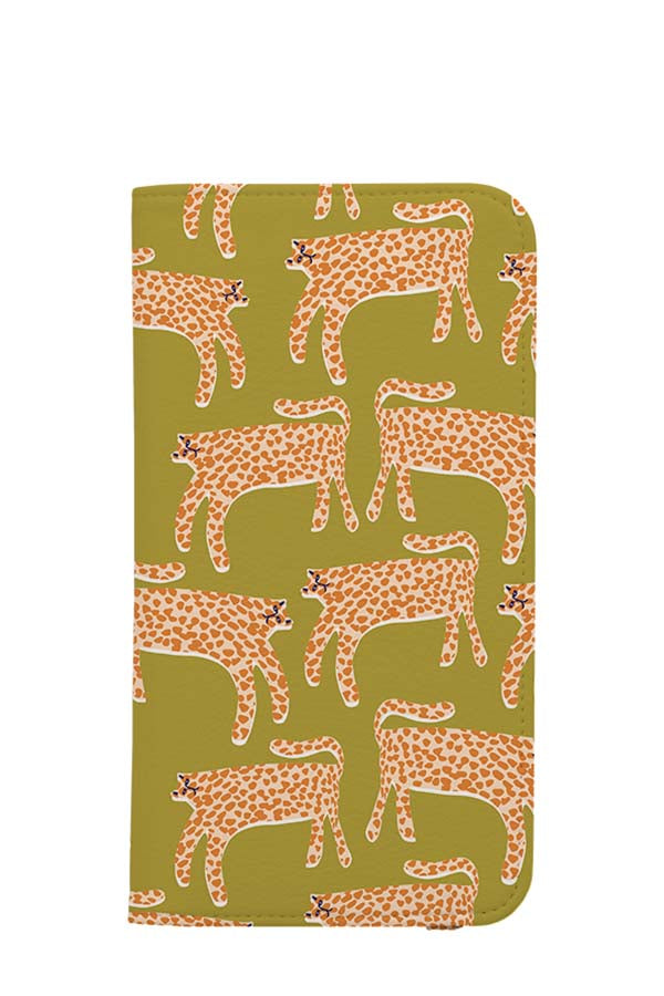 Lazy Cheetah Wallet Case (Yellow)
