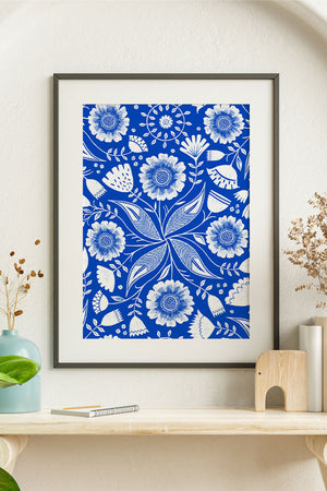 Botanical Blue by Rachel Parker Giclée Art Print Poster (Blue) | Harper & Blake