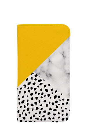 Marble & Dalmatian Wallet Case (Yellow) - Harper & Blake