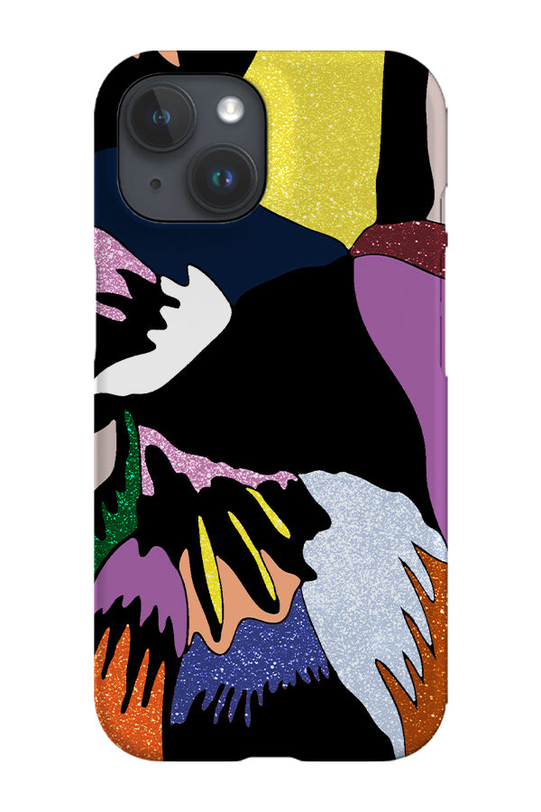 Glitter Feathers Phone Case (Yellow)