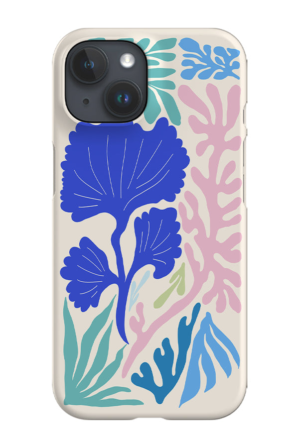Abstract Coral Reef Phone Case (Pastel Blue)