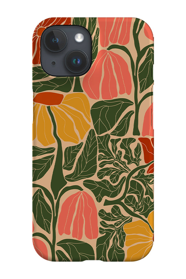 Abstract Flower Pattern Phone Case (Multicolour)
