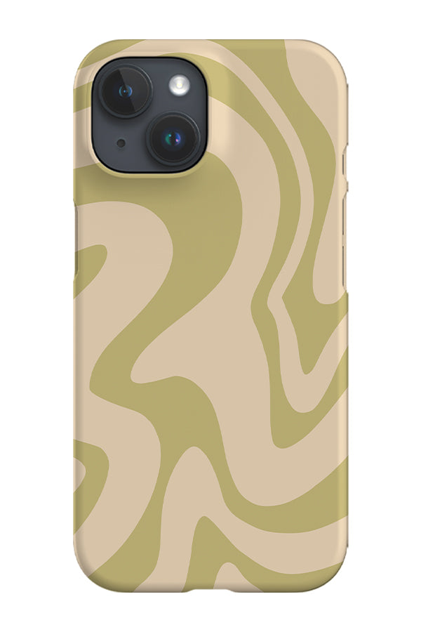 Abstract Wave Phone Case (Sage Green)