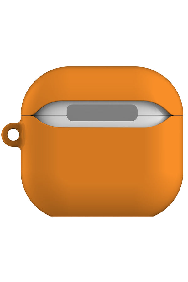 Plain Block Minimalist AirPod Gen 4 Case (Tiger Orange) | Harper & Blake