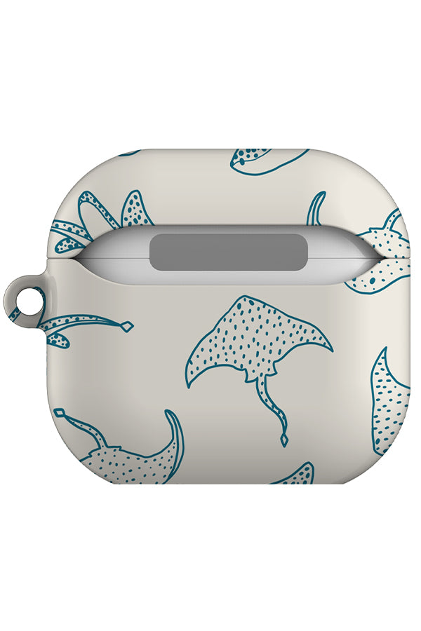 Stingray Line Art AirPod Gen 4 Case (Beige Blue) | Harper & Blake