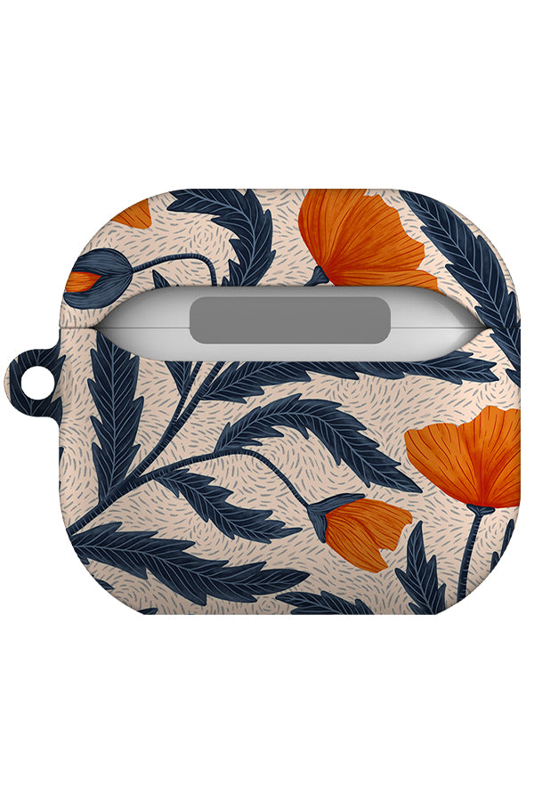 Poppy Flowers by Denes Anna Design AirPod Gen 4 Case (Beige) | Harper & Blake
