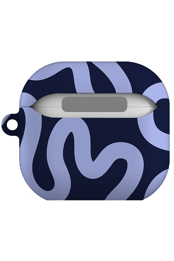 Swirl Lines Abstract AirPod Gen 4 Case (Blue) | Harper & Blake