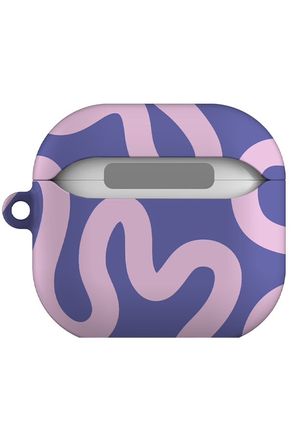 Swirl Lines Abstract AirPod Gen 4 Case (Purple) | Harper & Blake
