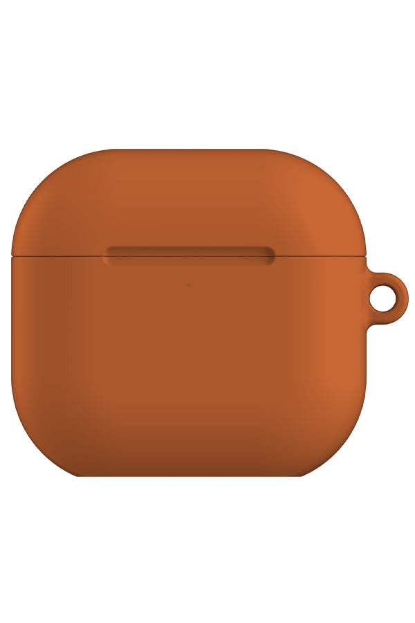 Plain Block Minimalist AirPod Gen 4 Case (Burnt Orange) | Harper & Blake