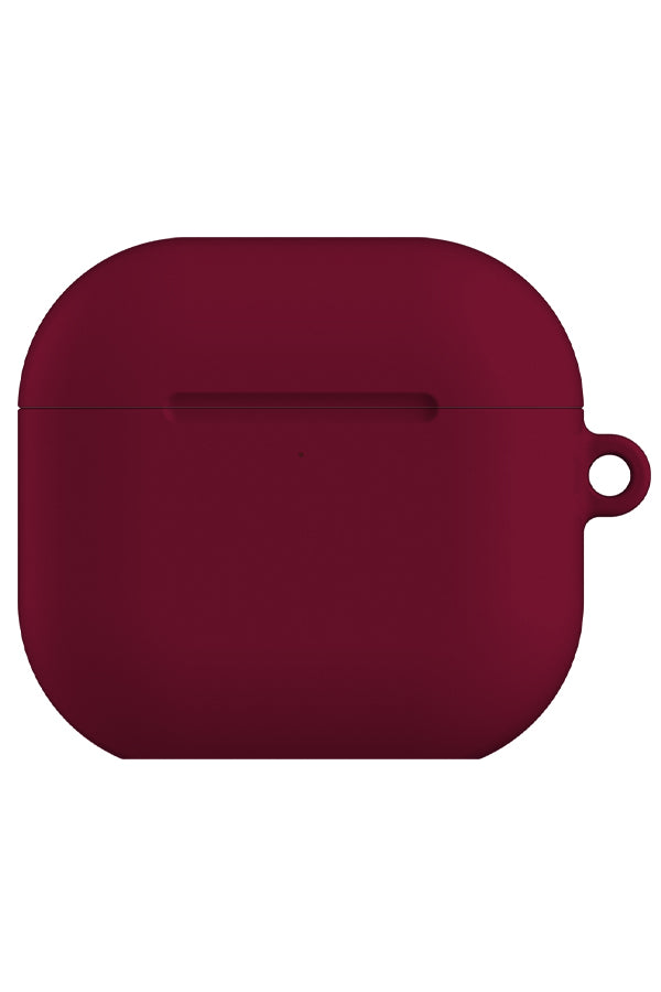 Plain Block Minimalist AirPod Gen 4 Case (Rustic Maroon Red) | Harper & Blake