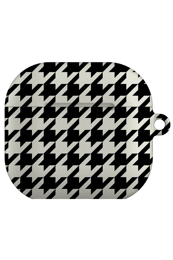 Bold Still Houndstooth AirPod Gen 4 Case (Black & White) | Harper & Blake