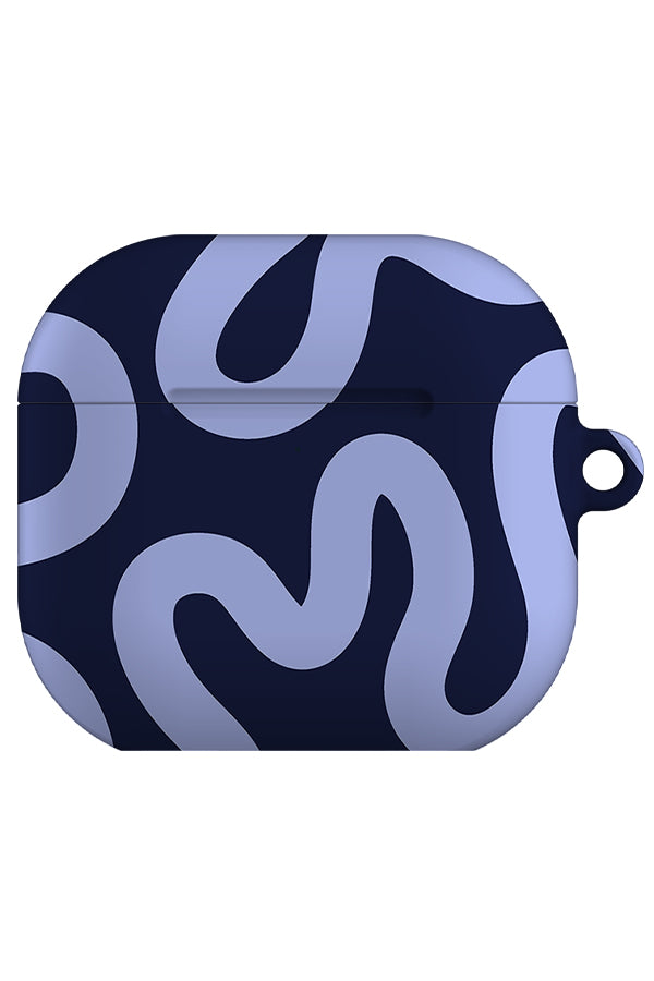 Swirl Lines Abstract AirPod Gen 4 Case (Blue) | Harper & Blake