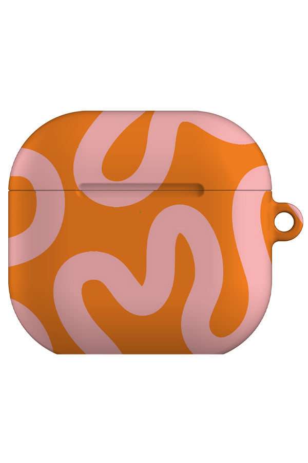 Swirl Lines Abstract AirPod Gen 4 Case (Orange Pink) | Harper & Blake