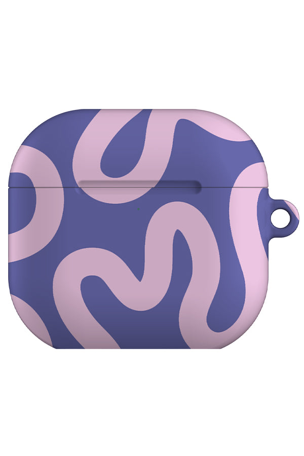 Swirl Lines Abstract AirPod Gen 4 Case (Purple) | Harper & Blake