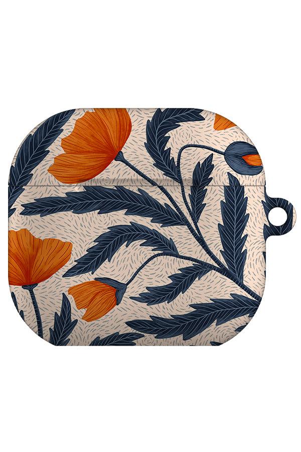 Poppy Flowers by Denes Anna Design AirPod Gen 4 Case (Beige) | Harper & Blake