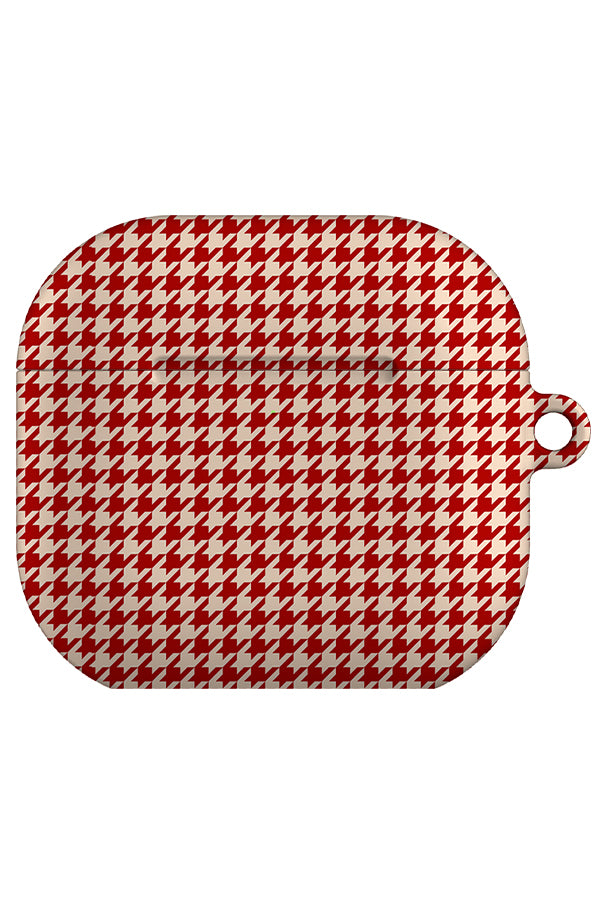 Still Houndstooth AirPod Gen 4 Case (Red) | Harper & Blake